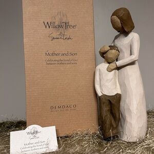 Willow Tree Mother and Son Figurine - Brown and White